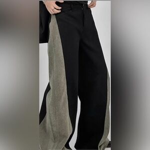 ✨Host Pick✨Fashion High waisted Chic Two-Tone Wide-Leg Pants